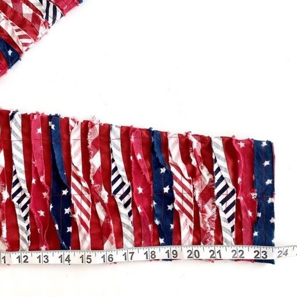 Patriotic American Blazer Jacket Womens M Long Sleeve Collar Stars Stripes - Picture 6 of 9